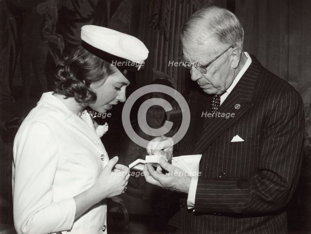 Princess Christina of Sweden celebrates passing her A-levels, 1963. Creator: Unknown.