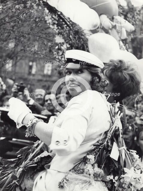 Princess Christina of Sweden celebrates passing her A-levels, 1963. Artist: Unknown