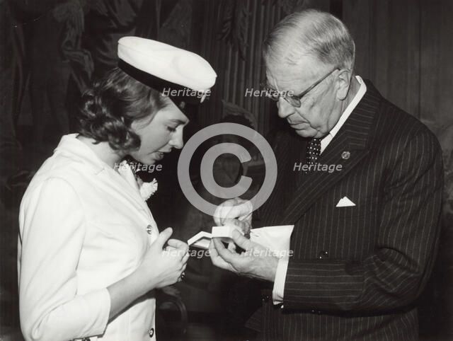 Princess Christina of Sweden celebrates passing her A-levels, 1963. Artist: Unknown