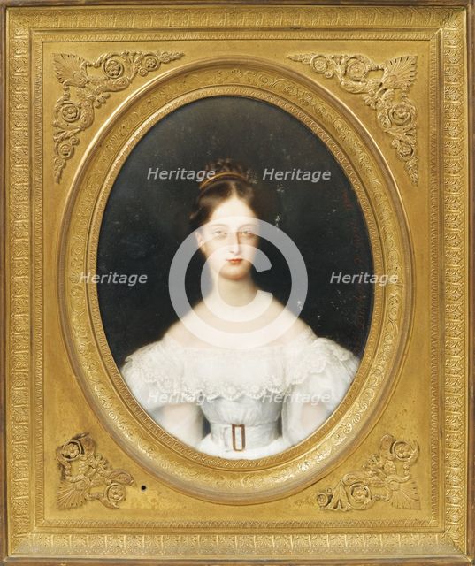Princess Clémentine of Orléans (1817-1907), princess of Saxe-Coburg and Gotha, 1830. Artist: Duchesne, Jean Baptiste Joseph (1770-1856)