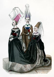 Princess and ladies in waiting, 1470 (1882-1884).Artist: Gautier