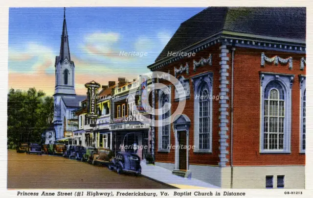 Princess Anne Street, Fredricksburg, Virginia, USA, 1940. Artist: Unknown