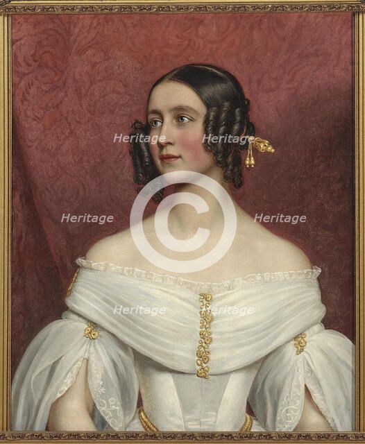 Princess Adelgunde of Bavaria (1823-1914) as Bride, 1842. Creator: Stieler, Joseph Karl (1781-1858).