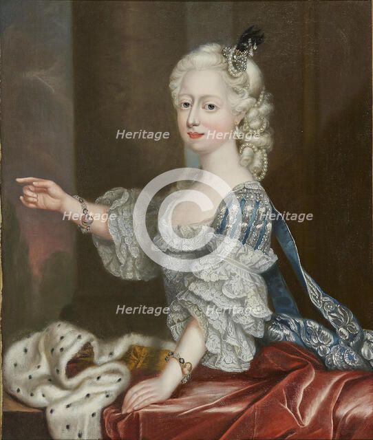Princess Augusta Frederica of Great Britain (1737-1813), duchess of Brunswick-Wolfenbuttel. Creator: Frye, Thomas (1710-1762).