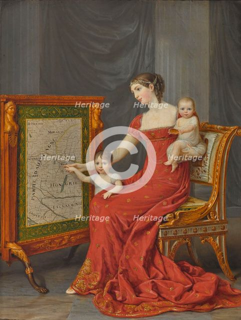 Princess Augusta, Madame de Beauharnais (1788-1851), Duchess of Leuchtenberg, with her Daughters Jos