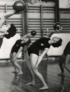 Princess Birgitta of Sweden in a show at the National Gymnastic Institute, 1958. Creator: Unknown