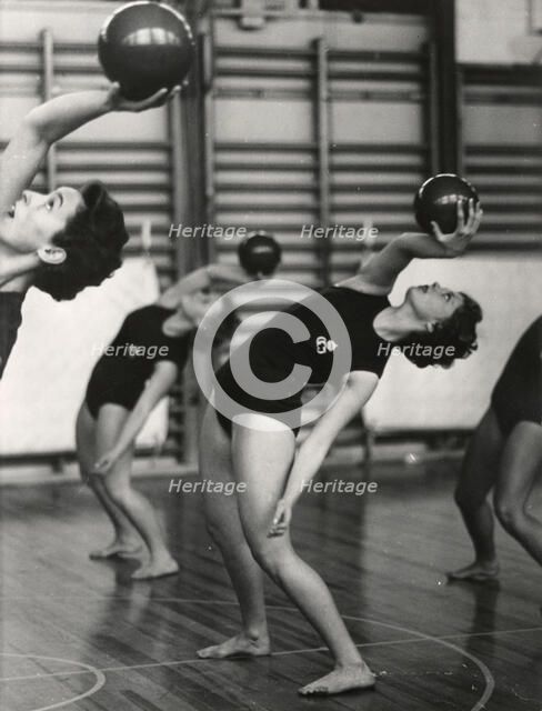 Princess Birgitta of Sweden in a show at the National Gymnastic Institute, 1958. Artist: Unknown