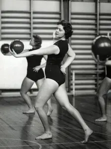 Princess Birgitta of Sweden in a show at the National Gymnastic Institute, 1958. Creator: Unknown