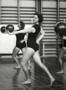 Princess Birgitta of Sweden in a show at the National Gymnastic Institute, 1958