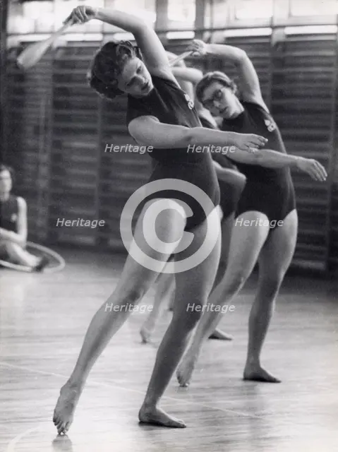 Princess Birgitta of Sweden in a show at the National Gymnastic Institute, 1958. Creator: Unknown.