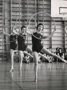 Princess Birgitta of Sweden in a show at the National Gymnastic Institute, 1958