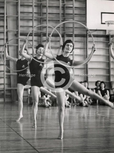 Princess Birgitta of Sweden in a show at the National Gymnastic Institute, 1958. Artist: Unknown