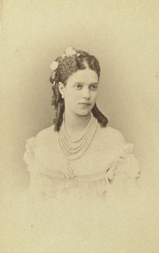 Princess Dagmar (later Empress Maria Feodorovna) head-and-shoulders..., between 1860 and 70. Creator: Unknown
