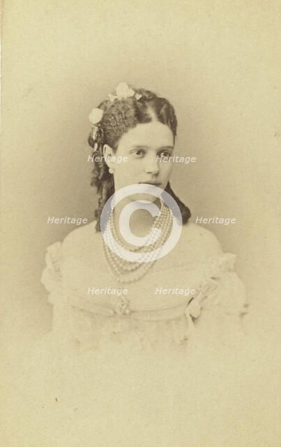Princess Dagmar (later Empress Maria Feodorovna) head-and-shoulders..., between 1860 and 70. Creator: Unknown.