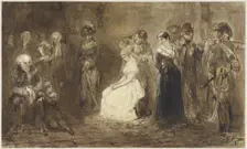 Princess Elisabeth of France in prison, May 10, 1794, 1867. Creator: Charles Rochussen