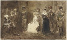 Princess Elisabeth of France in prison, May 10, 1794, 1867. Creator: Charles Rochussen