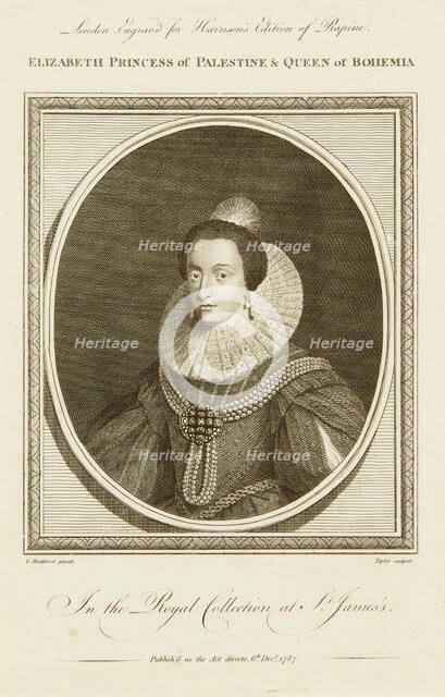Princess Elisabeth of the Palatinate (1618-1680), 1780s. Creator: Taylor, Isaac (1730-1807).