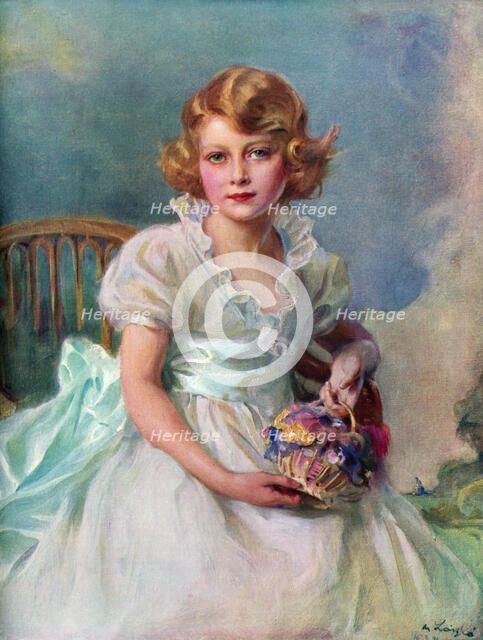 Princess Elizabeth, (1926-), Queen of the Commonwealth Realms, 1937.Artist: Philip A de Laszlo