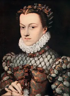 Princess Elizabeth of Austria c1571 (1910).Artist: Francois Clouet