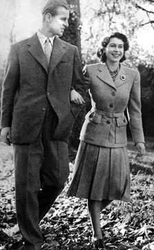 Princess Elizabeth and the Duke of Edinburgh, Broadlands, Romsey, Hampshire, 1947. Creator: Unknown