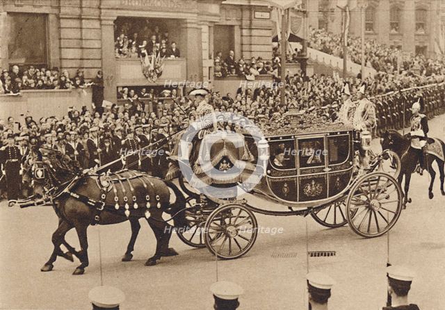 'Princess Elizabeth and her cousin Lord Lascelles with the Princess Royal', 1937 Creator: Unknown.