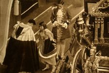 Princess Elizabeth Arriving at Westminster Abbey 1937. Creator: Photochrom Co Ltd of London