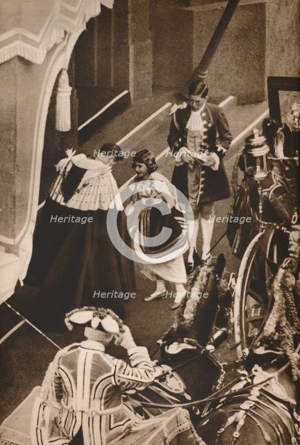 Princess Elizabeth arriving for the Coronation of her parents', 1937. Artist: Unknown.