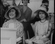 Princess Elizabeth Sitting with Her Royal Highness the Duchess of York, 1933. Creator: British Pathe Ltd