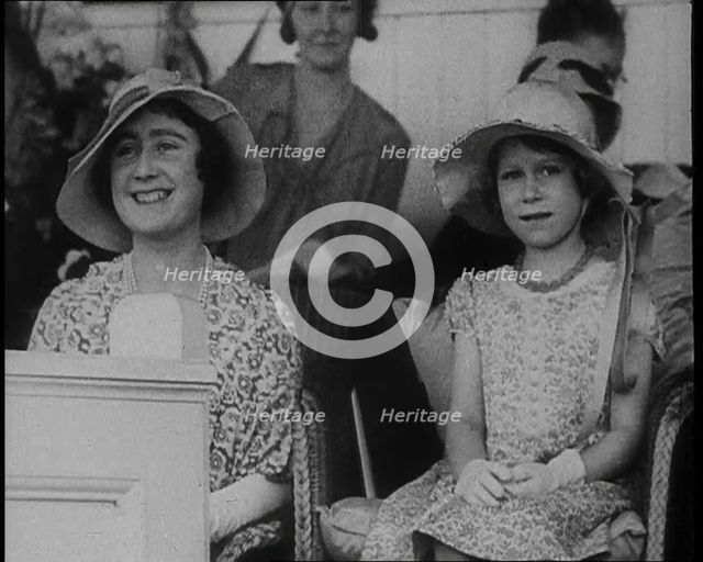 Princess Elizabeth Sitting with Her Royal Highness the Duchess of York, 1933. Creator: British Pathe Ltd.