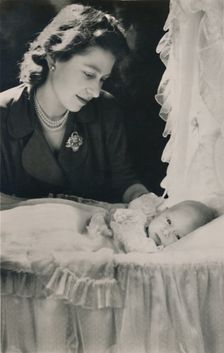 Princess Elizabeth with her Infant Son Prince Charles 1948. Creator: Cecil Beaton
