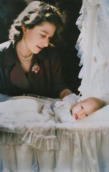 Princess Elizabeth with her Infant Son Prince Charles 1948. Creator: Cecil Beaton