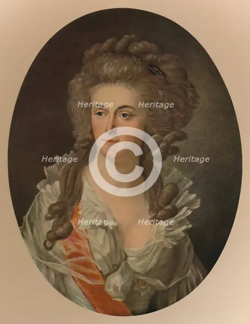 'Princess Frederica Sophie Wilhelmine of Prussia, Wife of William V, Prince of Orange', 1770, (1913) Artist: Charles-Melchior Descourtis.