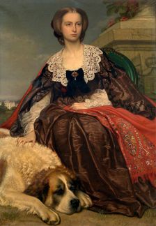 Princess Herminie de Looz et Corswarem, 1860. Creator: Joseph Henri Francois Van Lerius