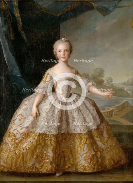 Princess Isabella of Parma (1741-1763) as child. Artist: Nattier, Jean-Marc (1685-1766)