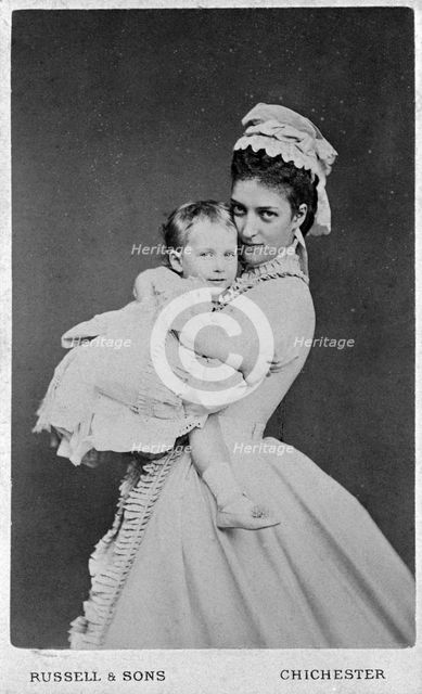 Princess of Wales and Princess Maud of Wales, 1872. Creator: Unknown.