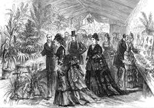Princess Louise at the flower-show in the People's Garden, Willesden, 1874. Creator: Unknown