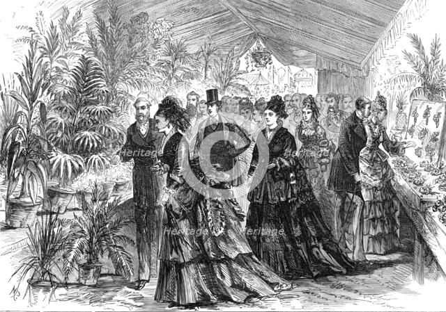 Princess Louise at the flower-show in the People's Garden, Willesden, 1874. Creator: Unknown.