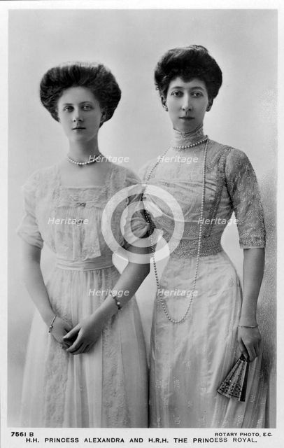 Princess Louise and her daughter Princess Alexandra, c1910. Creator: Unknown.