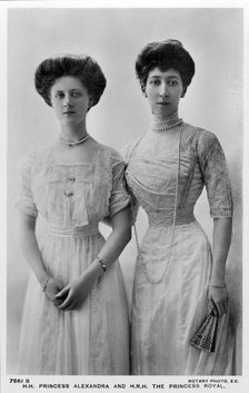 Princess Louise and her daughter Princess Alexandra, c1910. Creator: Unknown