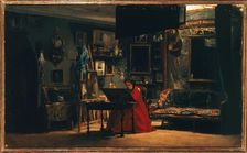 Princess Mathilde (1820-1904) in her studio, rue de Courcelles, c1860. Creator: Charles Giraud