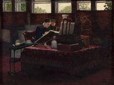 Princess Mathilde in her studio in St-Gratien, 1896. Creator: Joseph Felix Bouchor