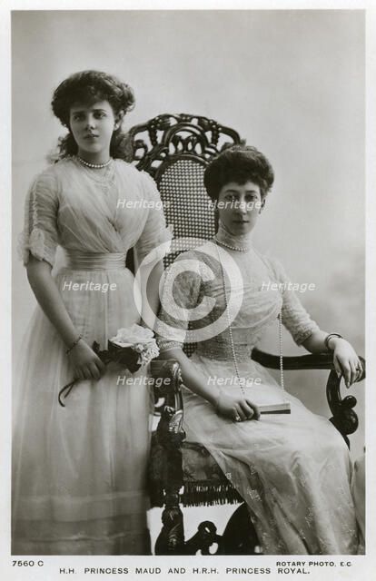 Princess Maud and the Princess Royal, c1907-c1910 (?). Creator: Unknown.