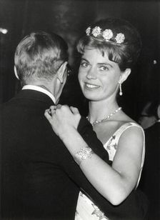 Princess Margaretha of Sweden at a ball in the Town Hall, Stockholm, 1962