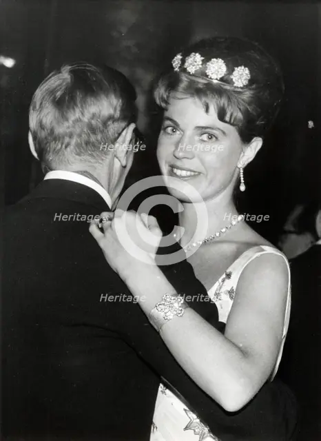 Princess Margaretha of Sweden at a ball in the Town Hall, Stockholm, 1962. Creator: Unknown.