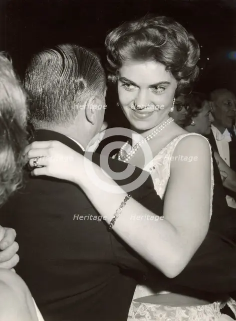 Princess Margaretha of Sweden at a gala dinner, Grand Hotel, Stockholm, 28 February 1958. Creator: Unknown.