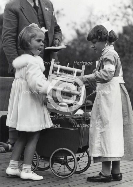 Princess Margaretha of Sweden on her first official duty, Stockholm, 1938. Artist: Karl Sandels