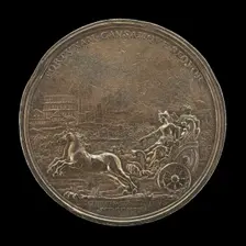Princess Maria Clementina Sobieska in a Chariot [reverse], 1719. Creator: Ottone Hamerani