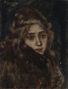 Princess Maria Alexandrovna Menshikova. Study for Menshikov in Berezov, 1882. Artist: Surikov, Vasili Ivanovich (1848-1916)