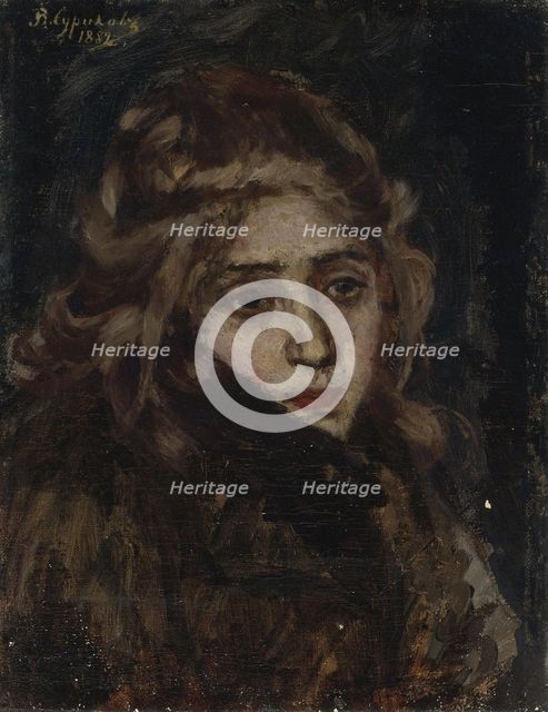 Princess Maria Alexandrovna Menshikova. Study for Menshikov in Berezov, 1882. Artist: Surikov, Vasili Ivanovich (1848-1916)