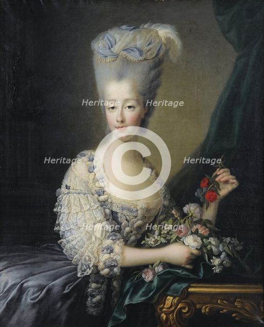 Princess Maria Theresa of Savoy (1756-1805), Countess of Artois. Artist: Gautier Dagoty, Jean-Baptiste André (1740-1786)